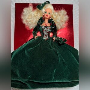 Vintage Rare Happy Holidays Barbie 1991 Mattel New Condition With Accessories